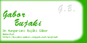gabor bujaki business card