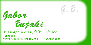 gabor bujaki business card